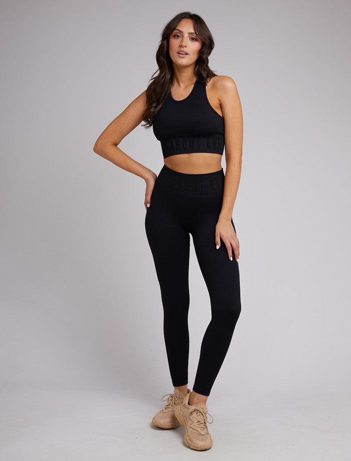 Remi Rib Legging - Black