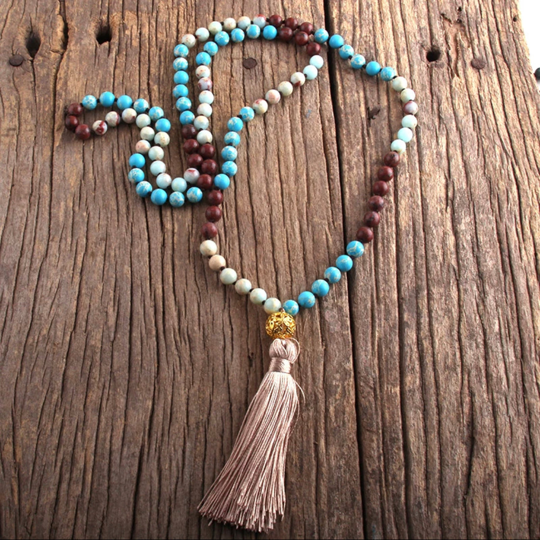 Boho & Mala Tribal Mala 108 Meditation Necklace