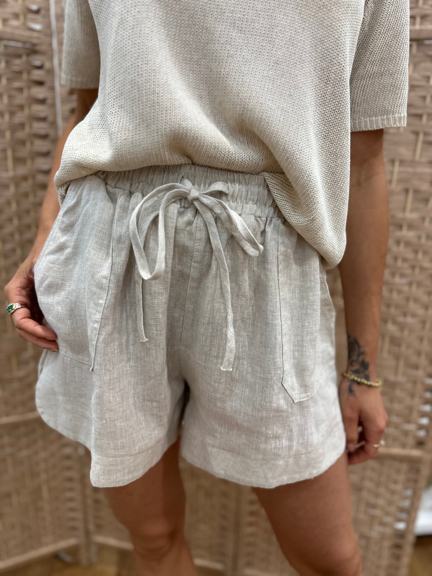 Bronte Shorts by Little Lies - Natural