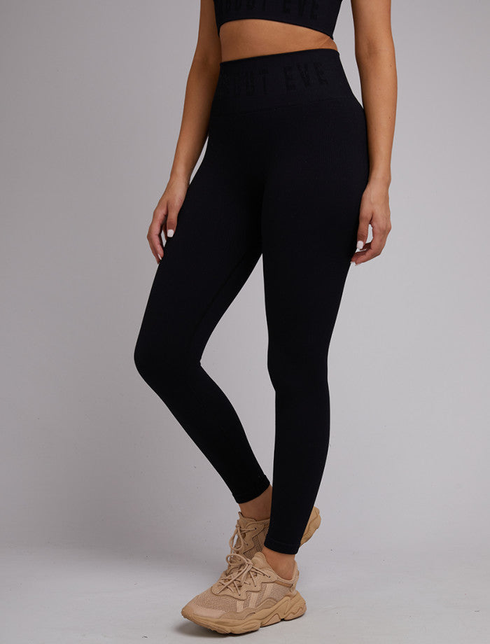 Remi Rib Legging - Black