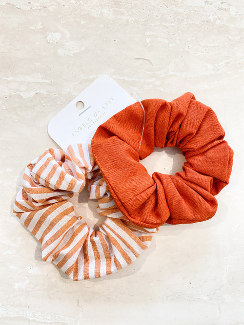 Set of 2 Linen Scrunchies